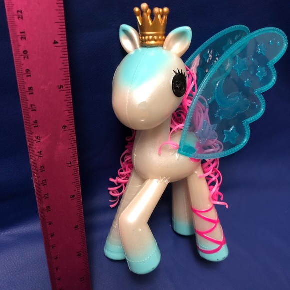 RARE Lalaloopsy Pony Moon Glow Blue Wings Multi color light Horse Doll - Picture 4 of 7